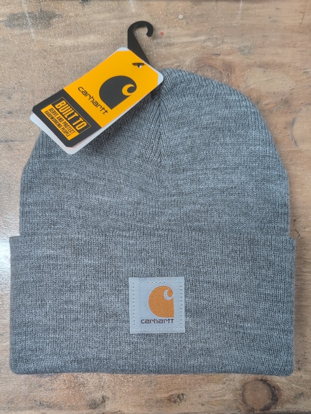Carhartt One Size Knit Cuffed Beanie In Gray, NEW